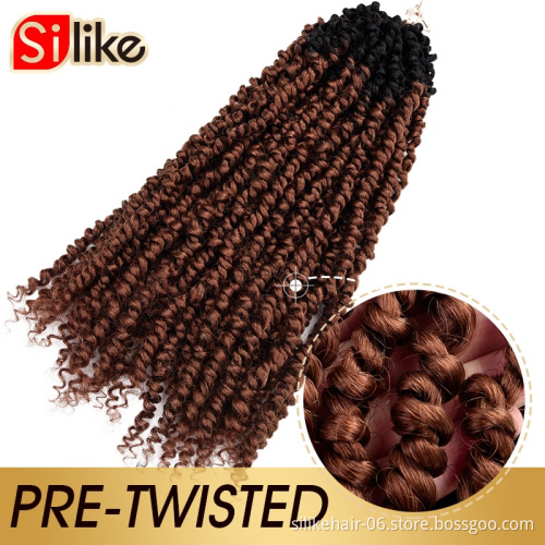 Natural Spring Pre Curly Crochet Braids 18 inch  passion twist hair water wave passion twist hair  passion twist crochet hair